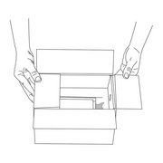 Verpackungsvorgang festgespannt